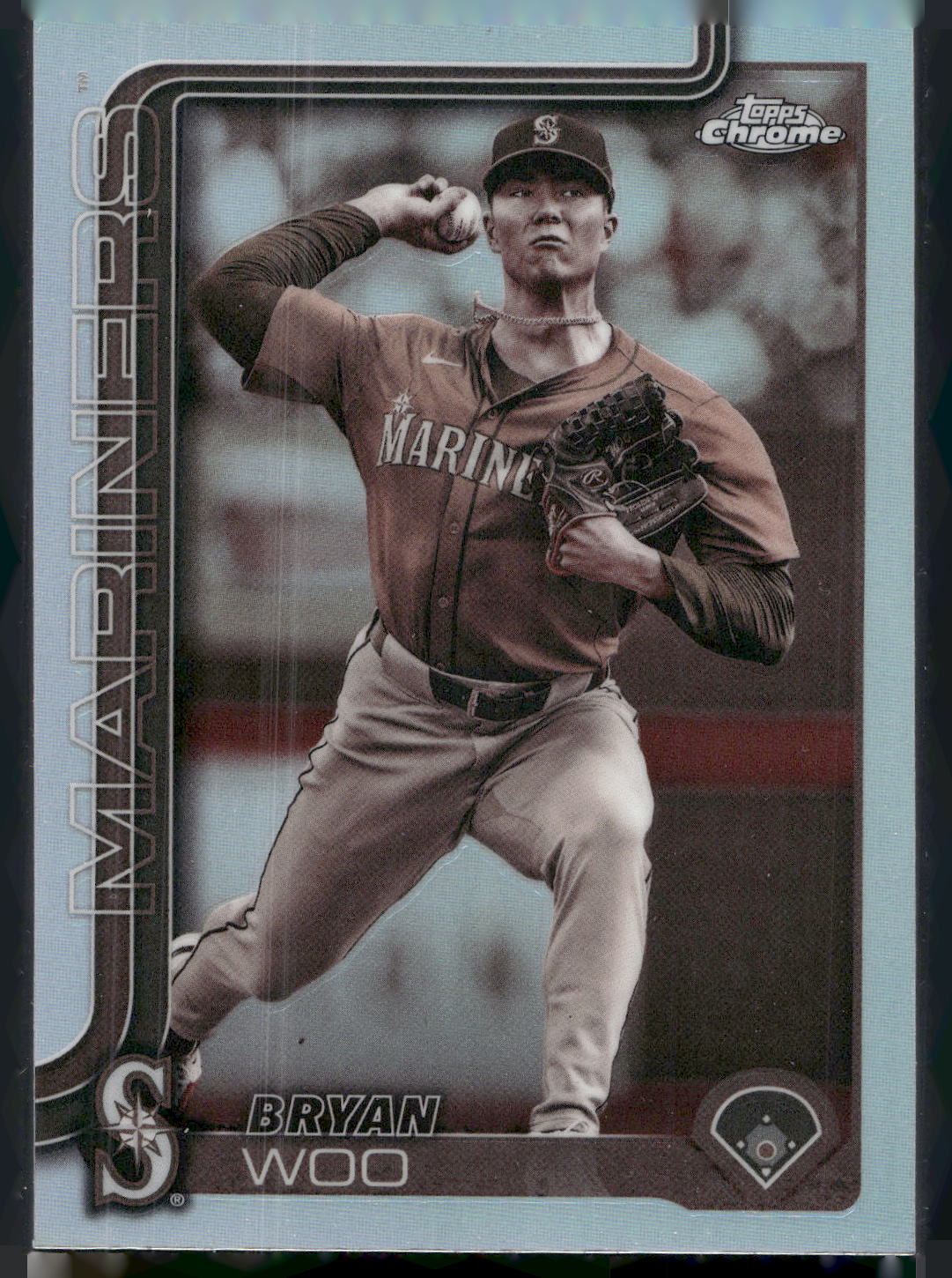 2025 Topps #327 Bryan Woo Septia Refractor