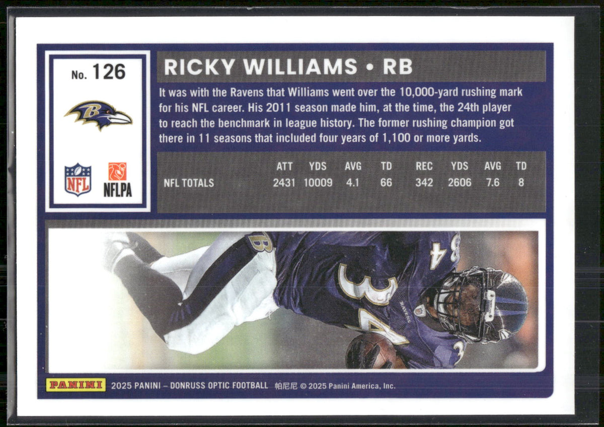 2025 Donruss Optic #126 Ricky Williams