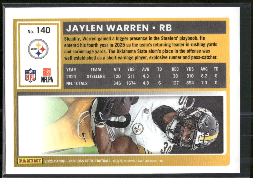 2025 Donruss Optic #140 Jaylen Warren