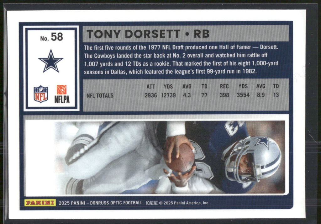 2025 Donruss Optic #58 Tony Dorsett
