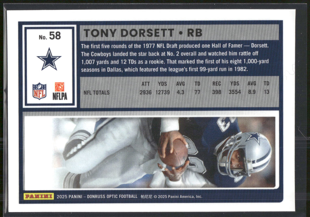 2025 Donruss Optic #58 Tony Dorsett