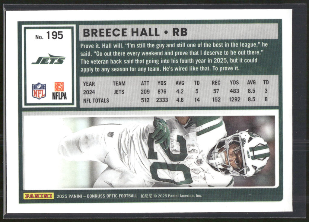 2025 Donruss Optic #195 Breece Hall