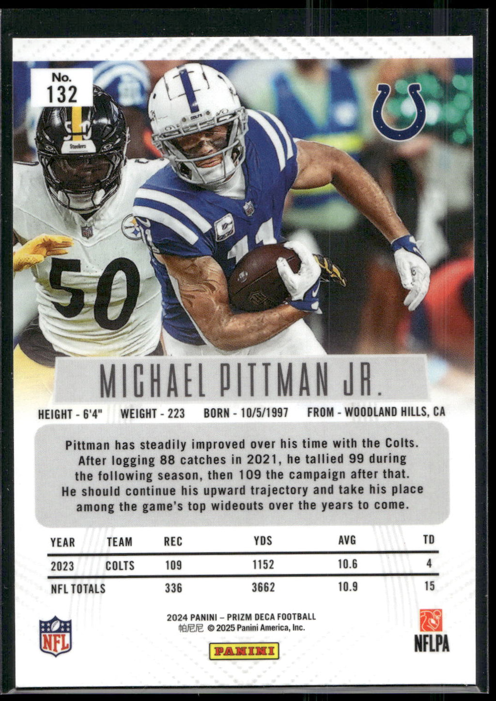2024 Panini Prizm Deca #132 Michael Pittman Jr.