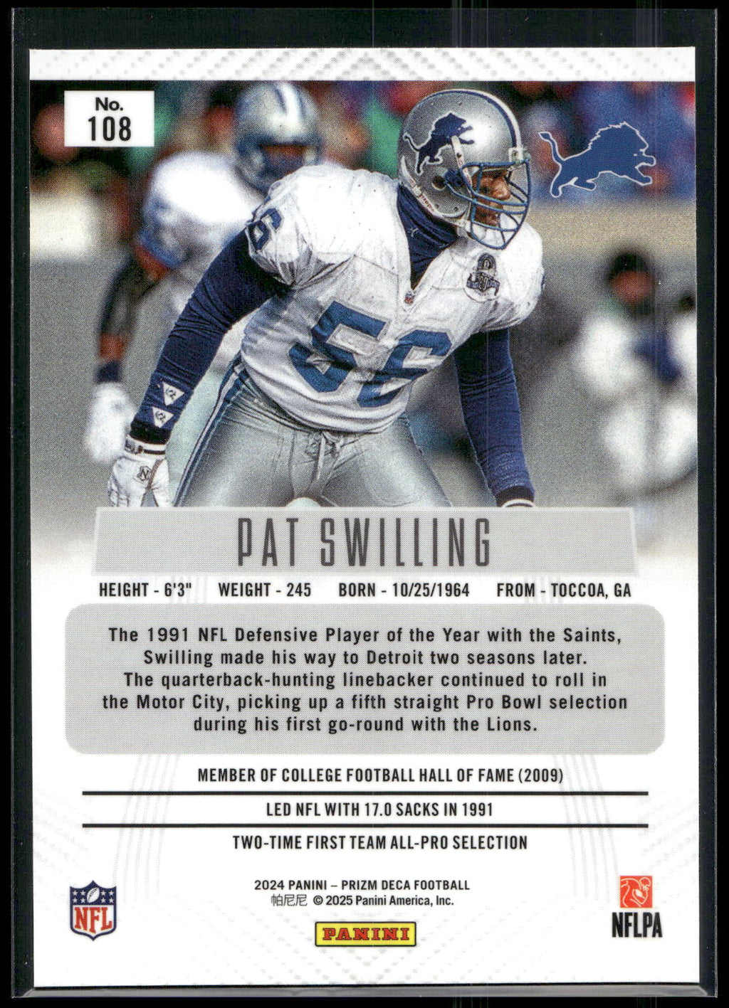 2024 Panini Prizm Deca #108 Pat Swilling