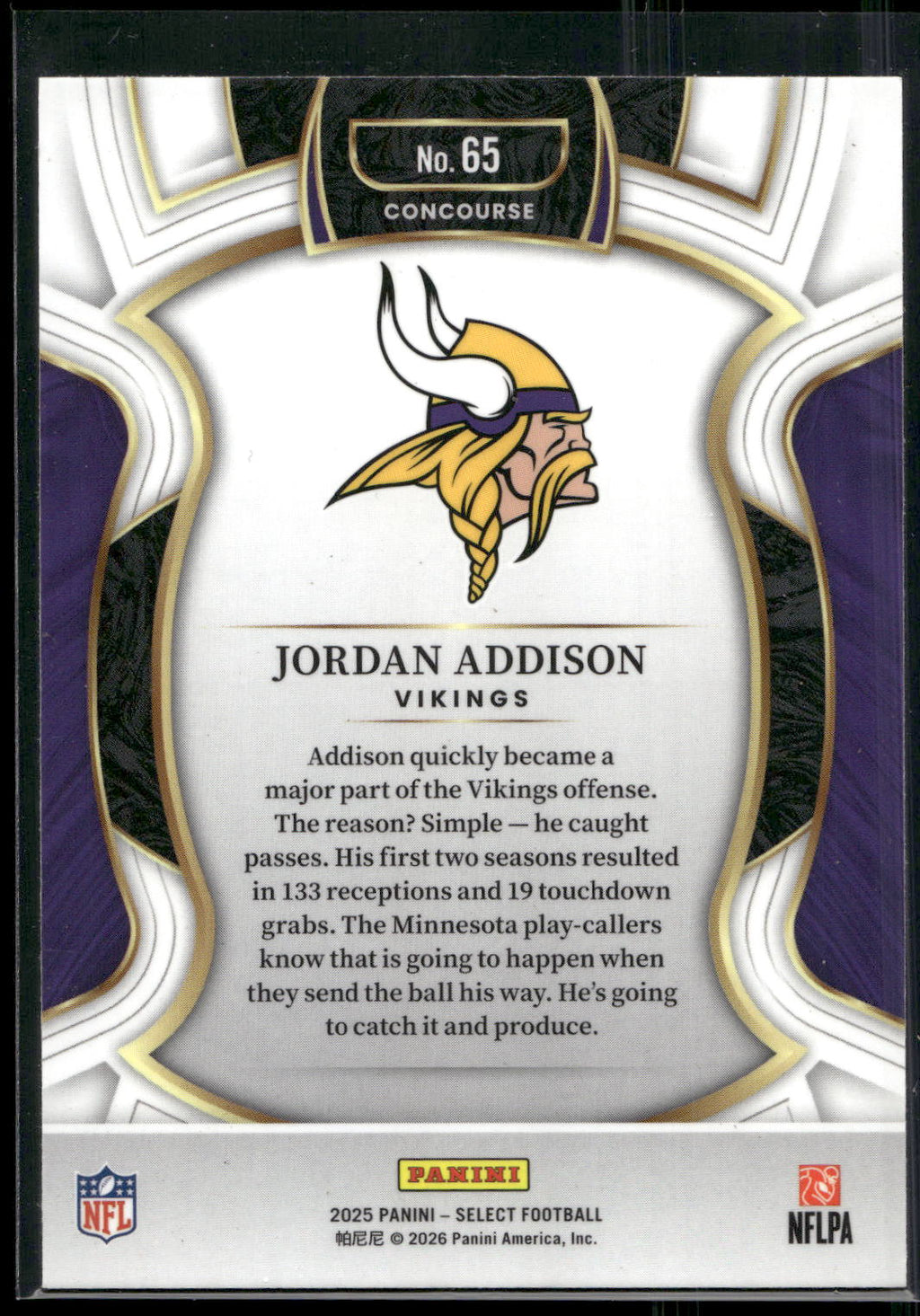 2025 Panini Select #65 Jordan Addison