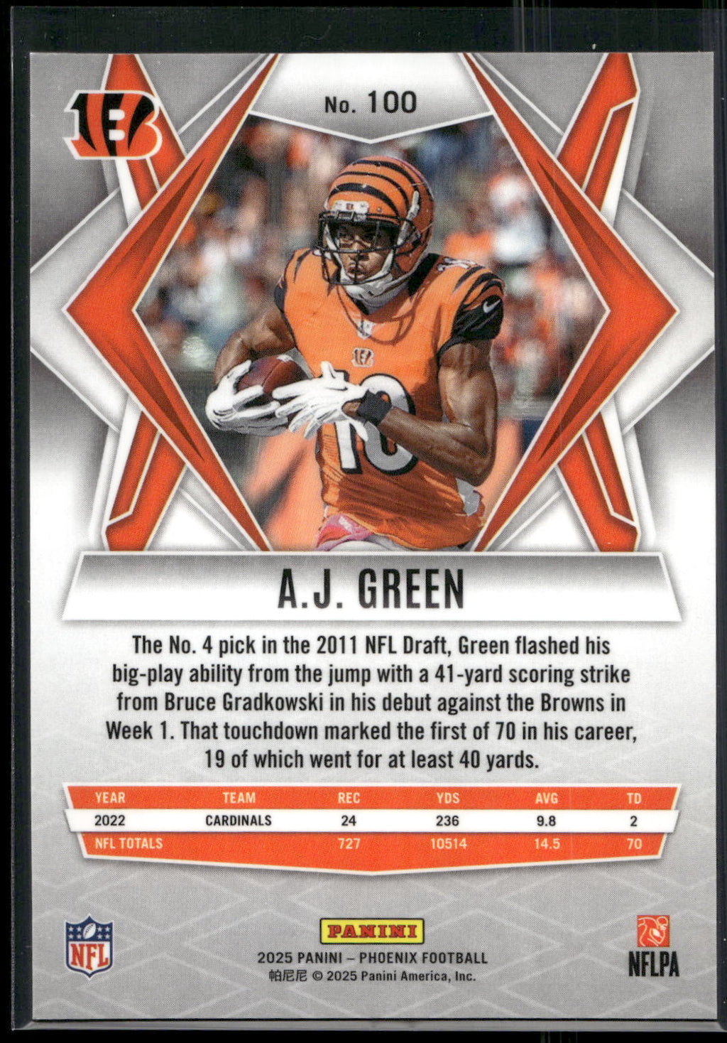2025 Panini Phoenix #100 A.J. Green