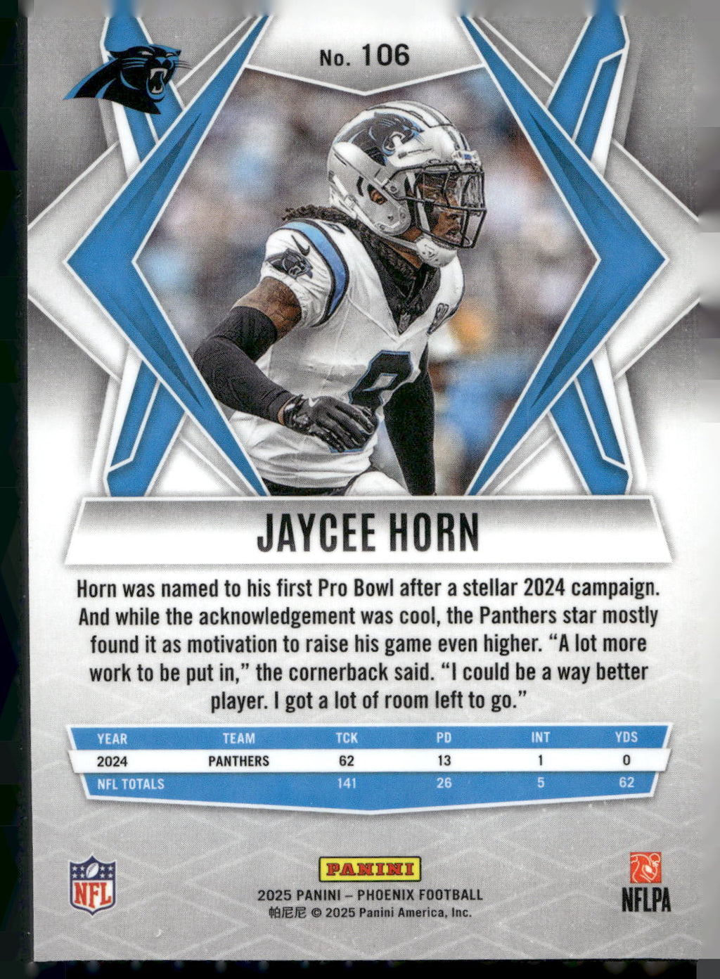 2025 Panini Phoenix #106 Jaycee Horn