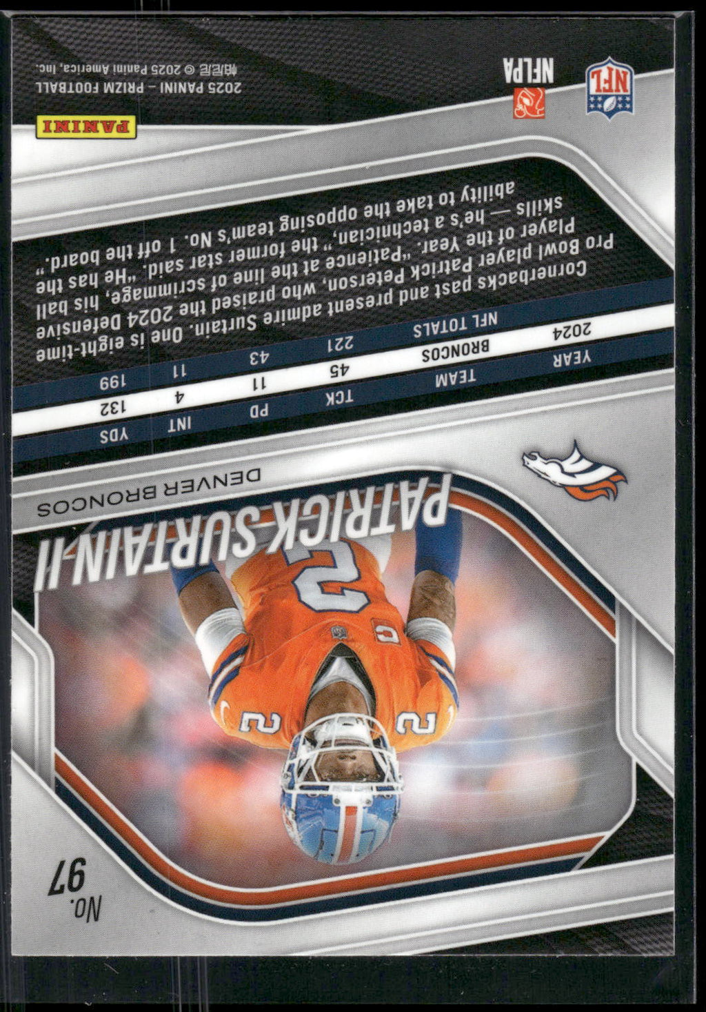 2025 Panini Prizm #97 Patrick Surtain II