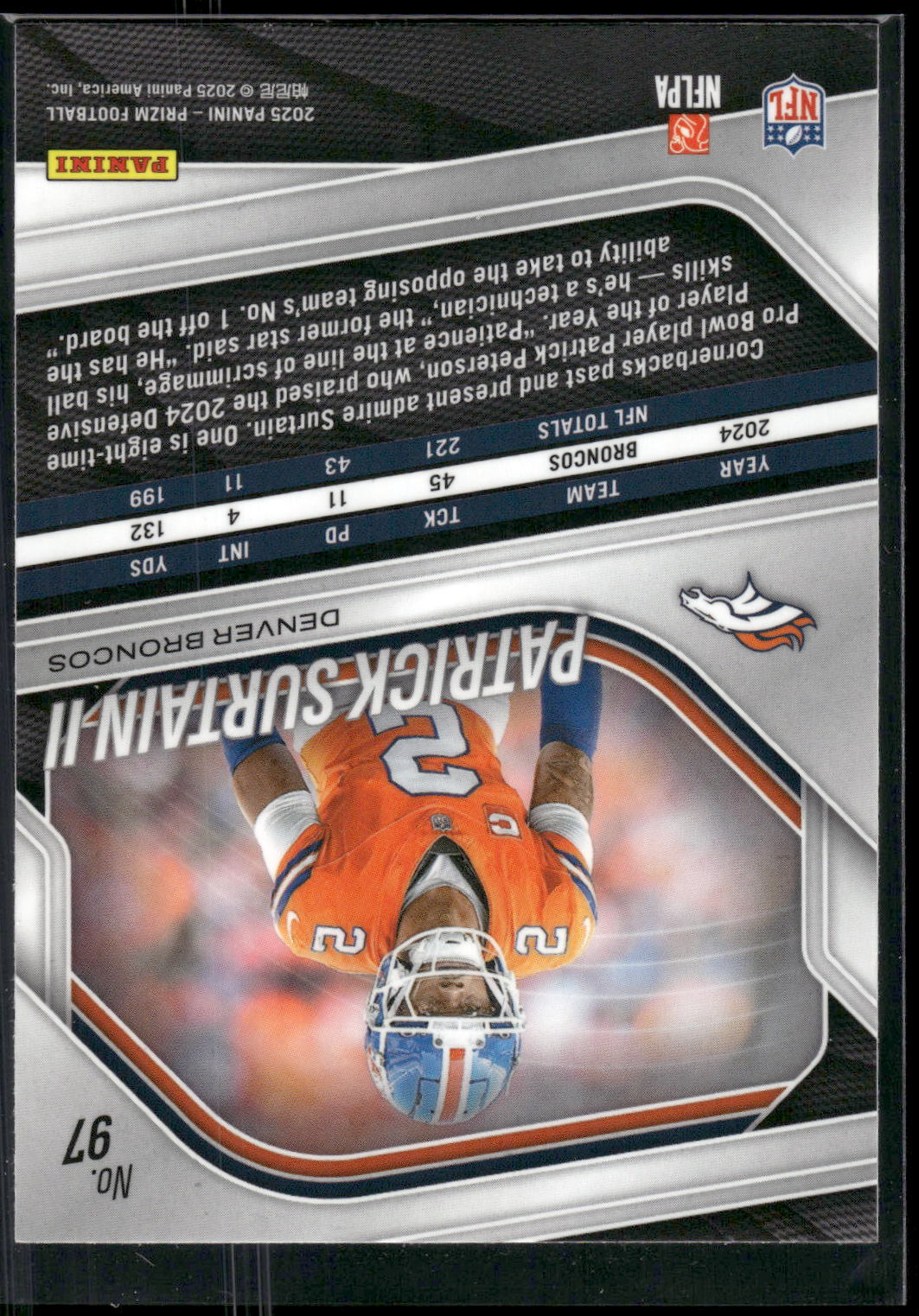 2025 Panini Prizm #97 Patrick Surtain II