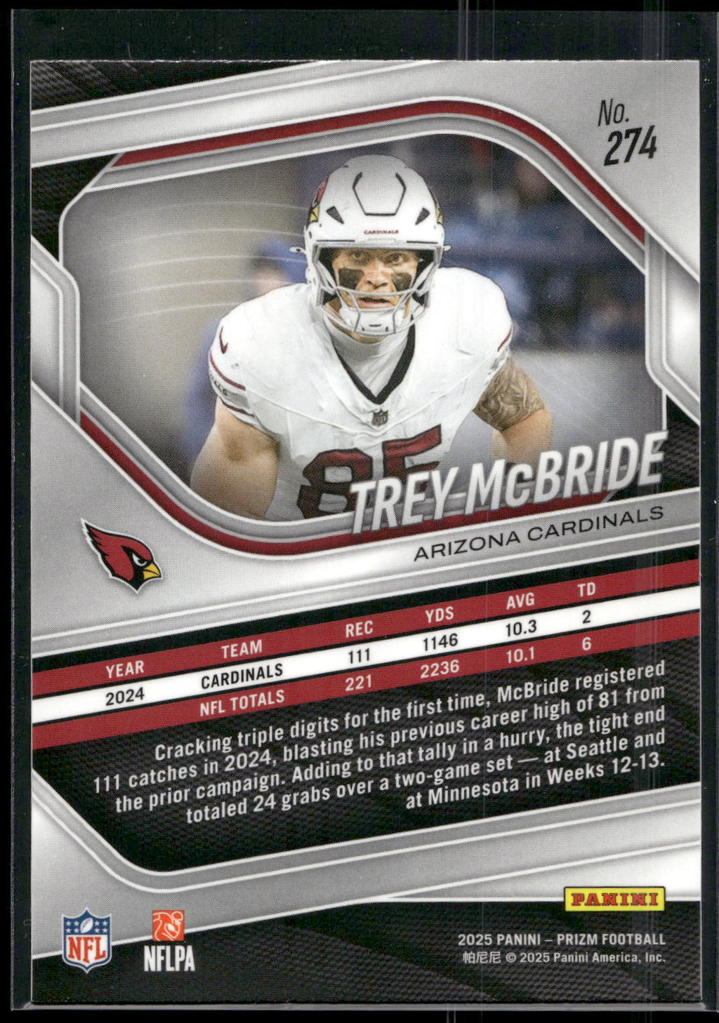 2025 Panini Prizm #274 Trey McBride
