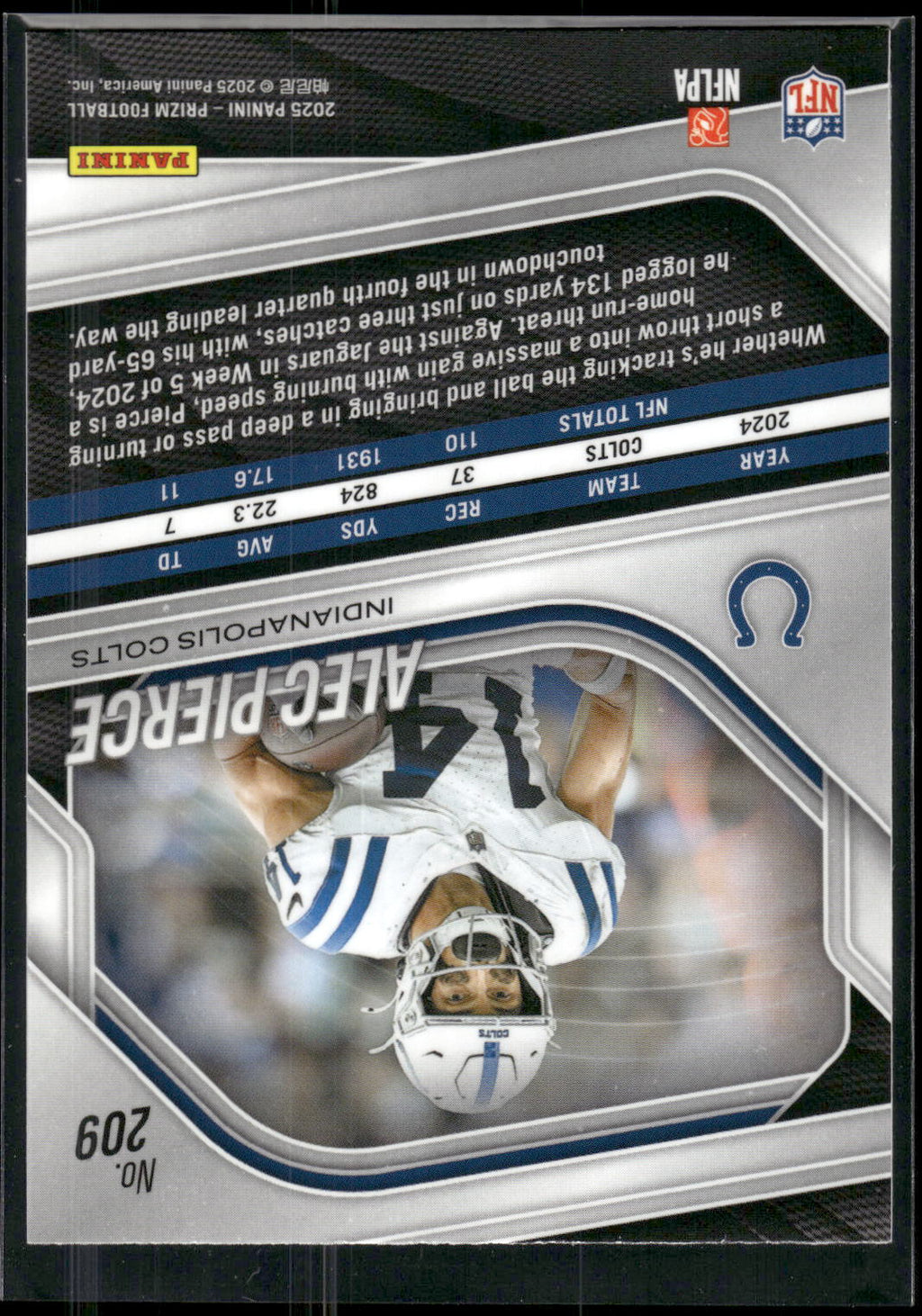 2025 Panini Prizm #209 Alec Pierce