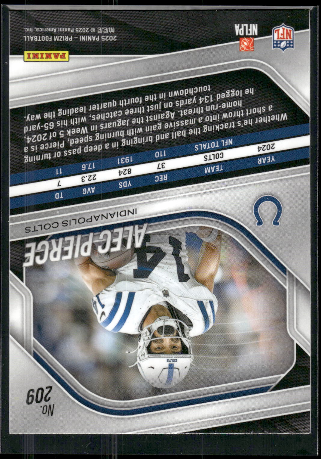 2025 Panini Prizm #209 Alec Pierce