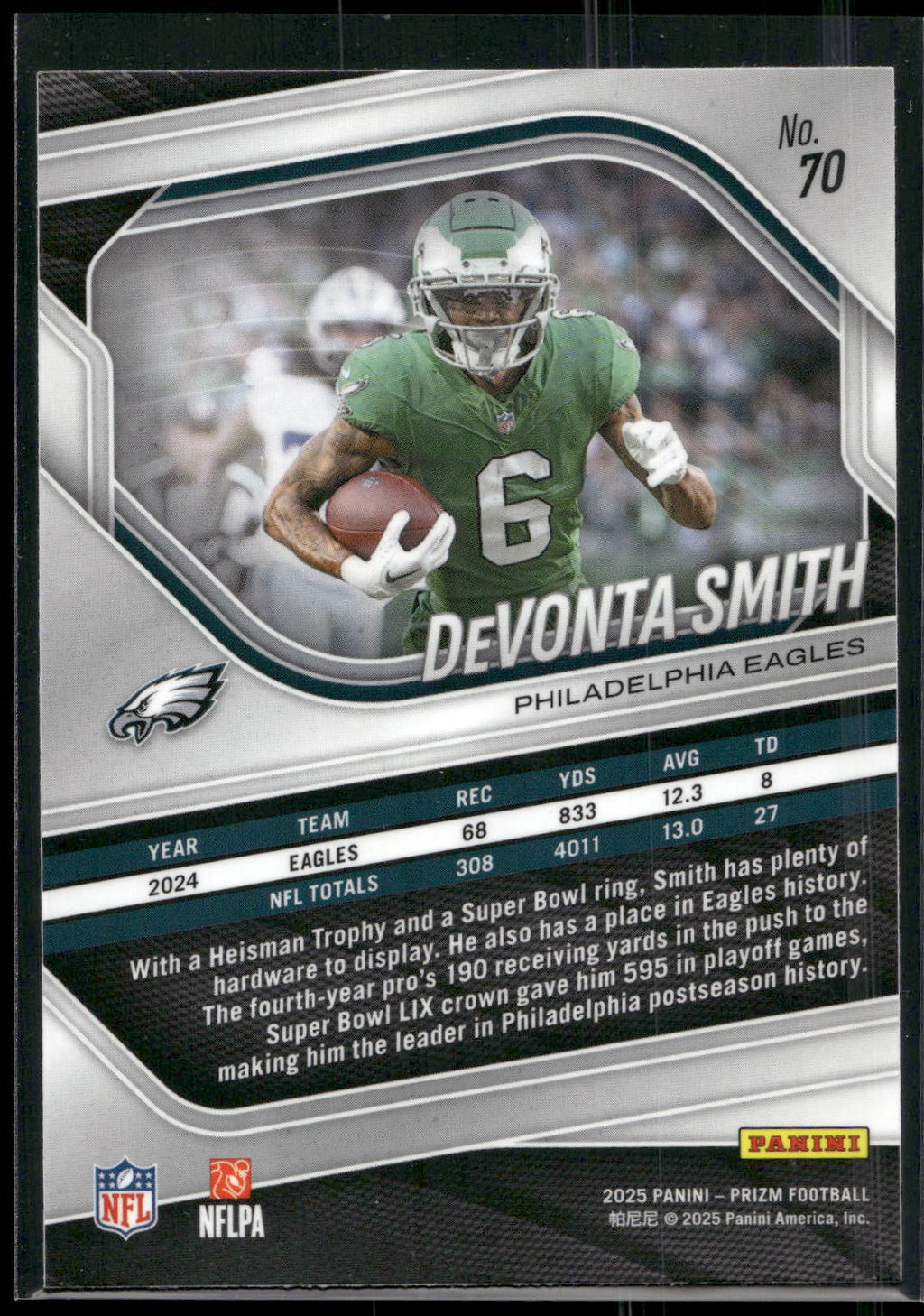 2025 Panini Prizm #70 DeVonta Smith