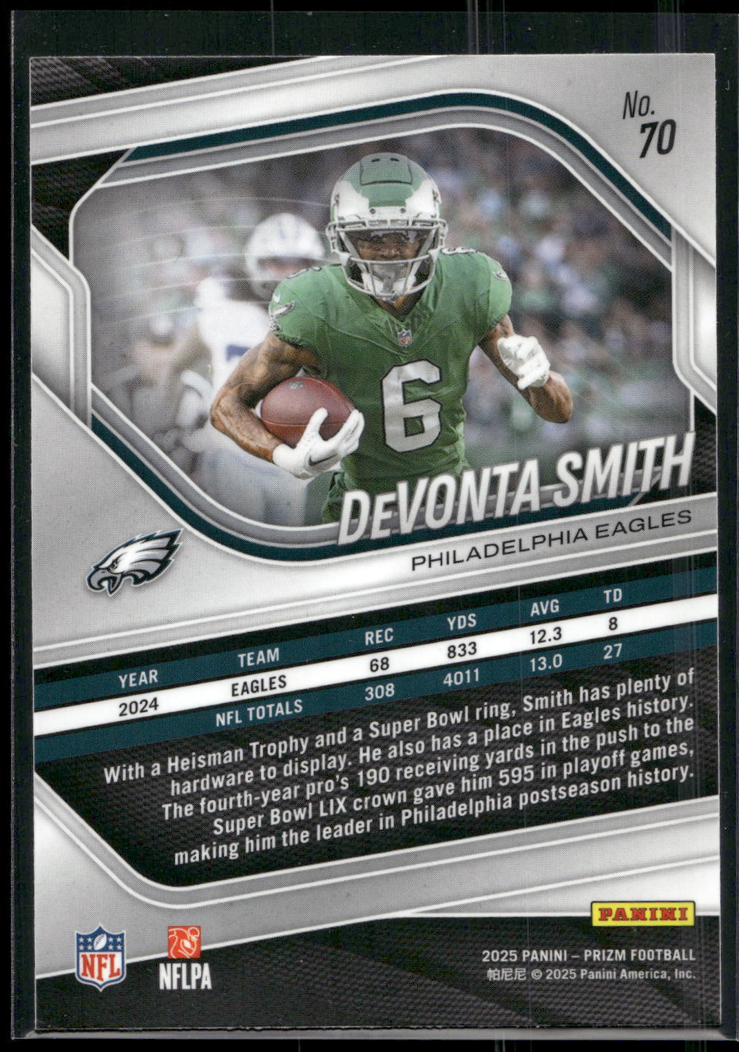 2025 Panini Prizm #70 DeVonta Smith