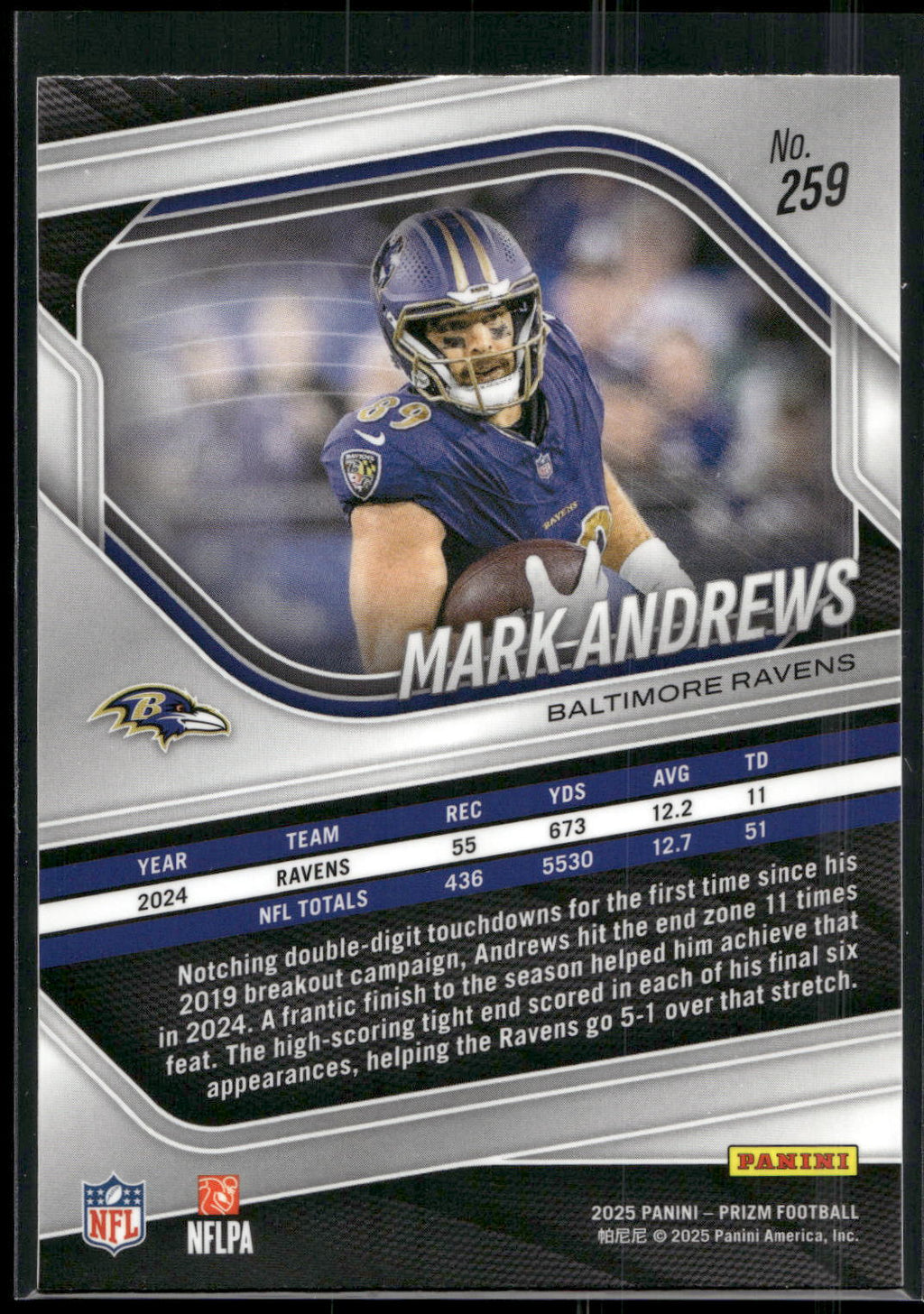 2025 Panini Prizm #259 Mark Andrews