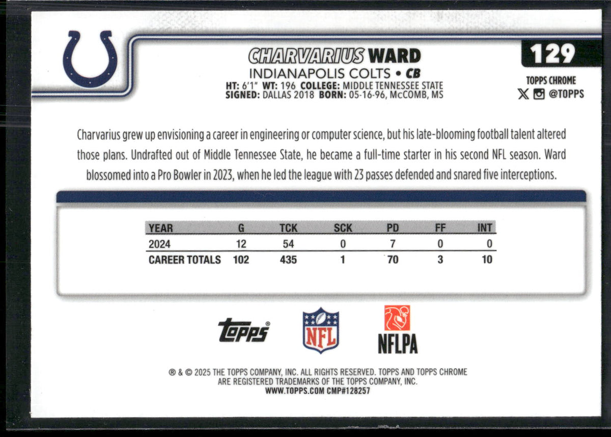 2025 Topps Chrome #129 Charvarius Ward