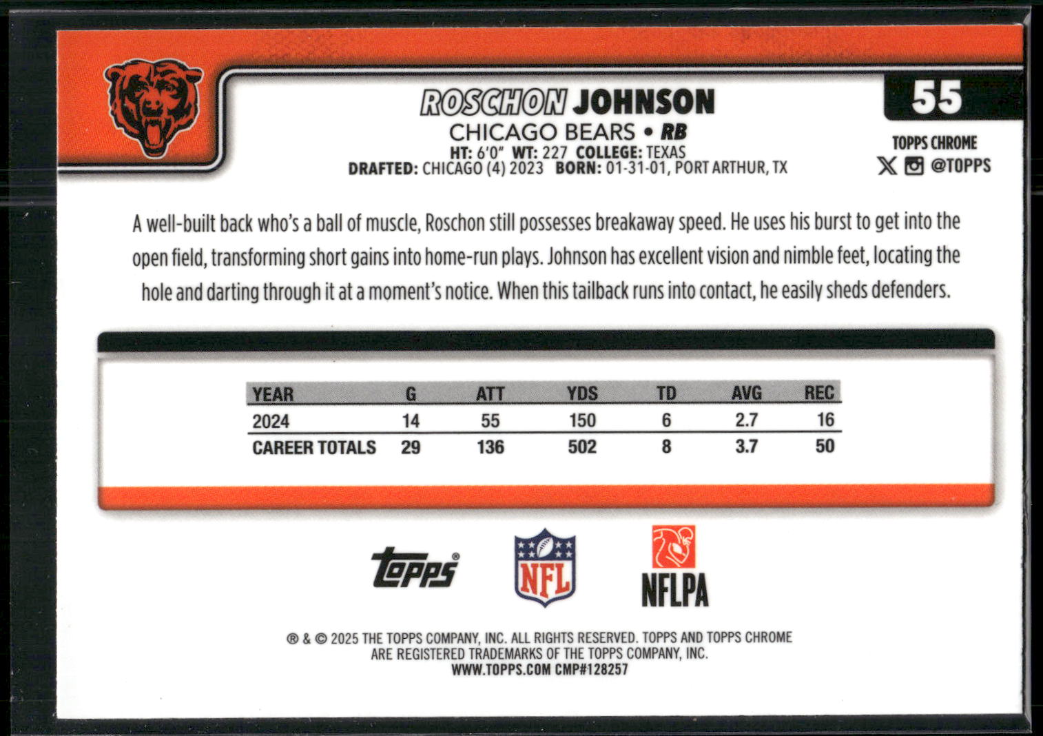 2025 Topps Chrome #55 Roschon Johnson