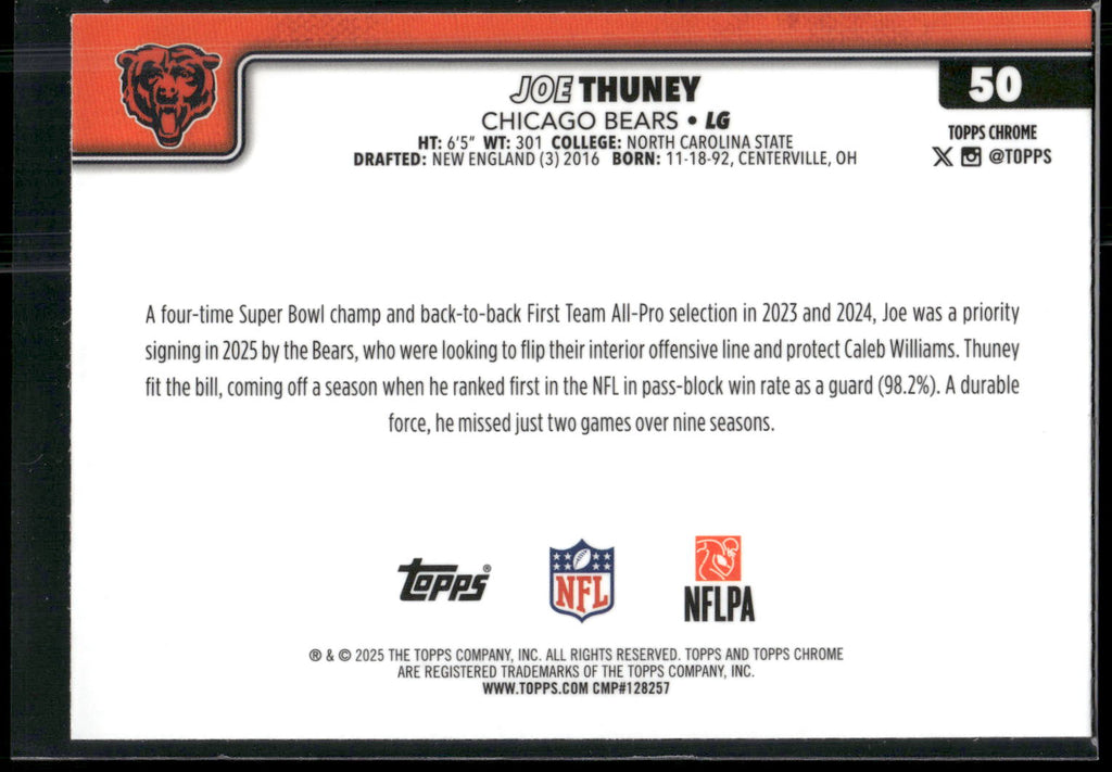 2025 Topps Chrome #50 Joe Thuney