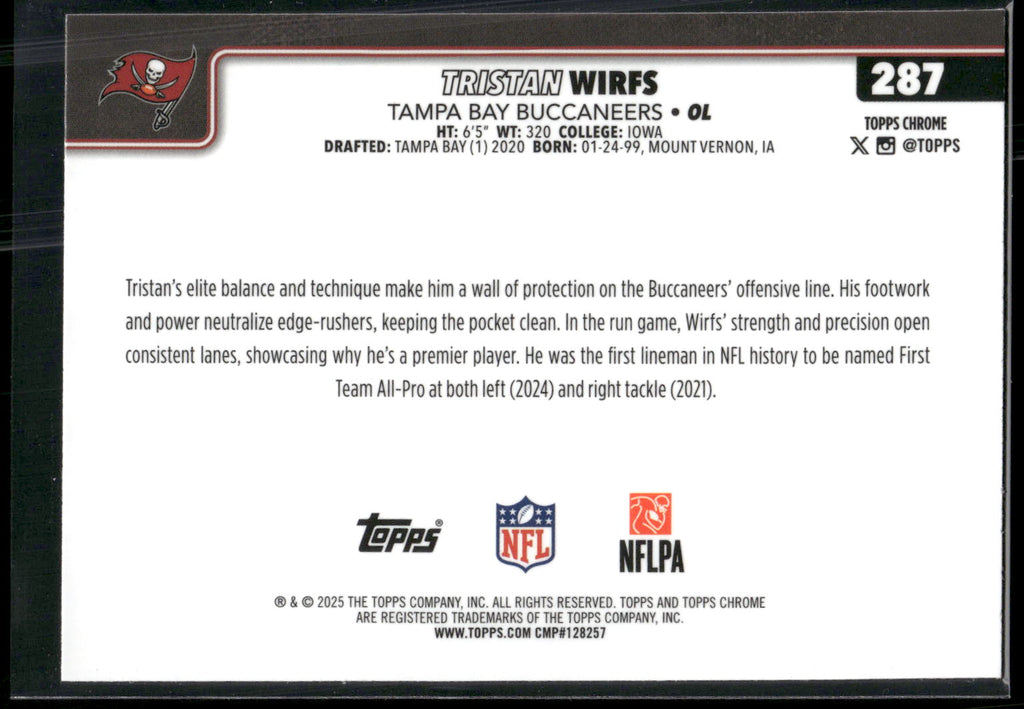 2025 Topps Chrome #287 Tristan Wirfs
