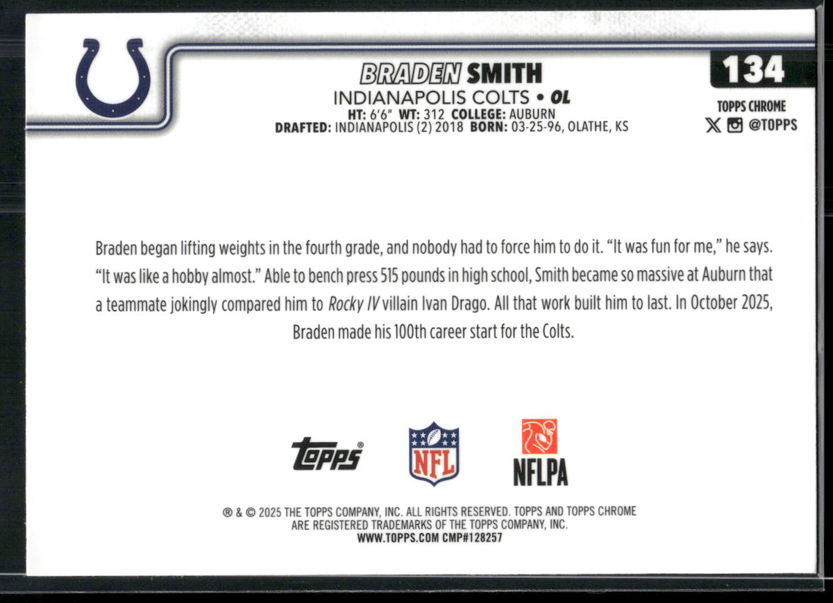 2025 Topps Chrome #134 Braden Smith