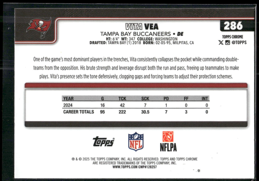 2025 Topps Chrome #286 Vita Vea
