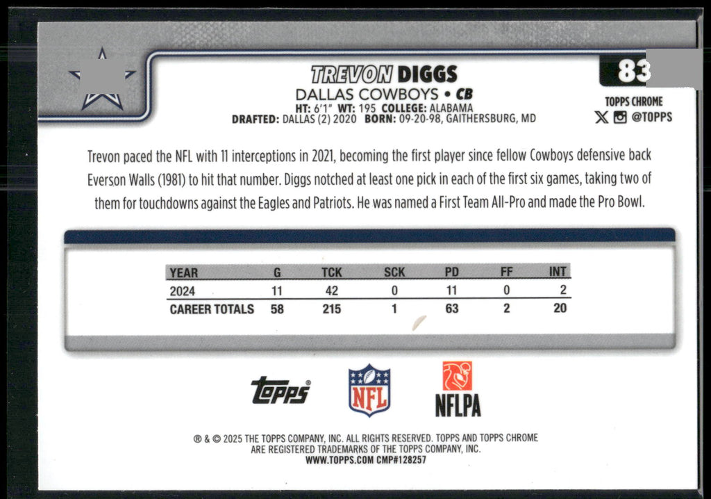 2025 Topps Chrome #83 Trevon Diggs