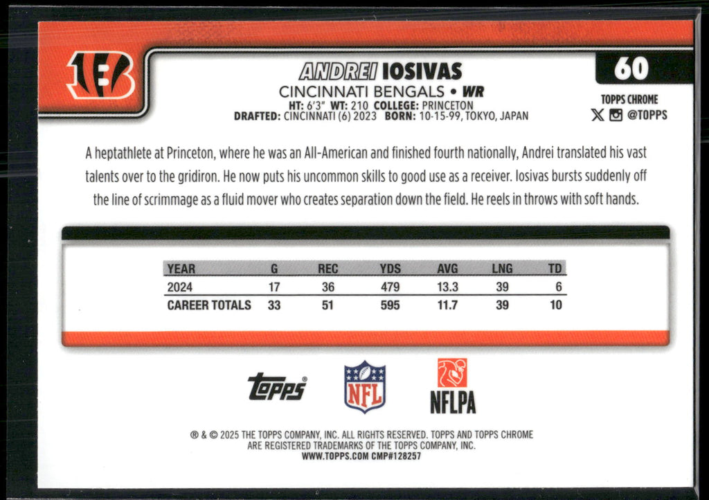 2025 Topps Chrome #60 Andrei Iosivas