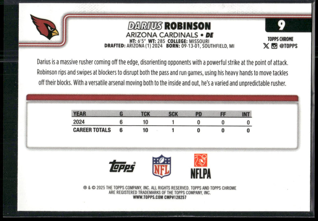 2025 Topps Chrome #9 Darius Robinson