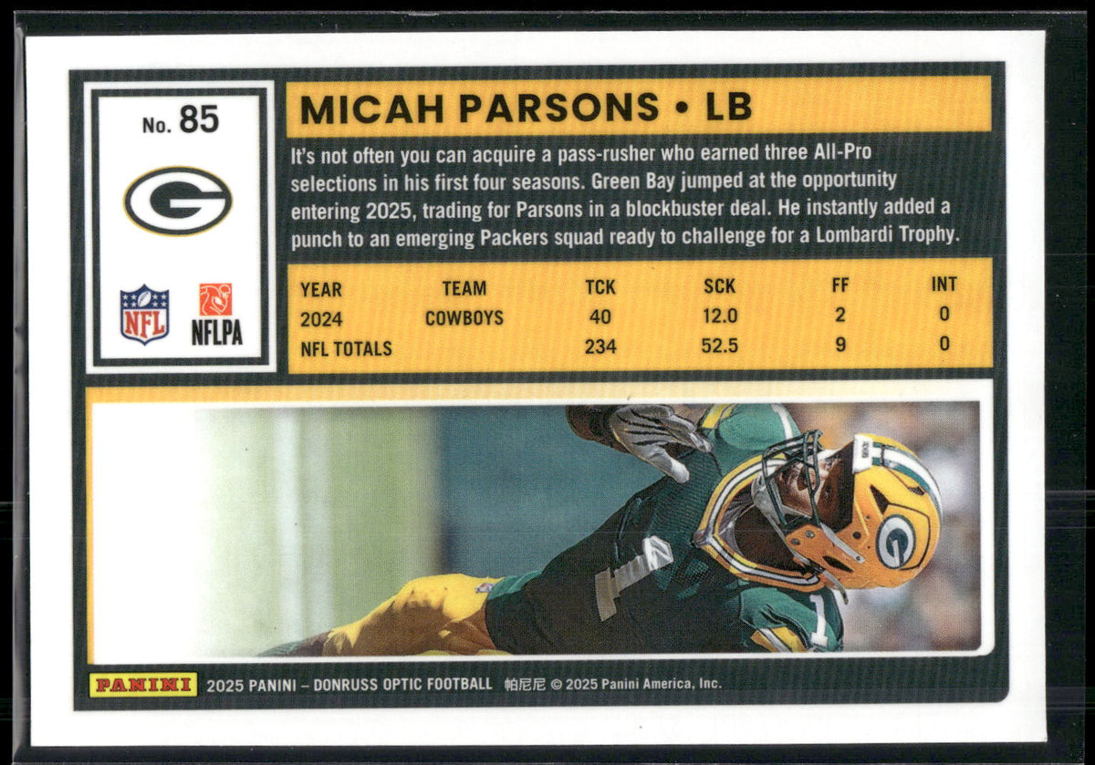 2025 Donruss Optic #85 Micah Parsons
