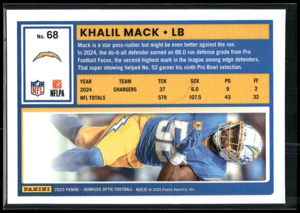 2025 Donruss Optic #68 Khalil Mack
