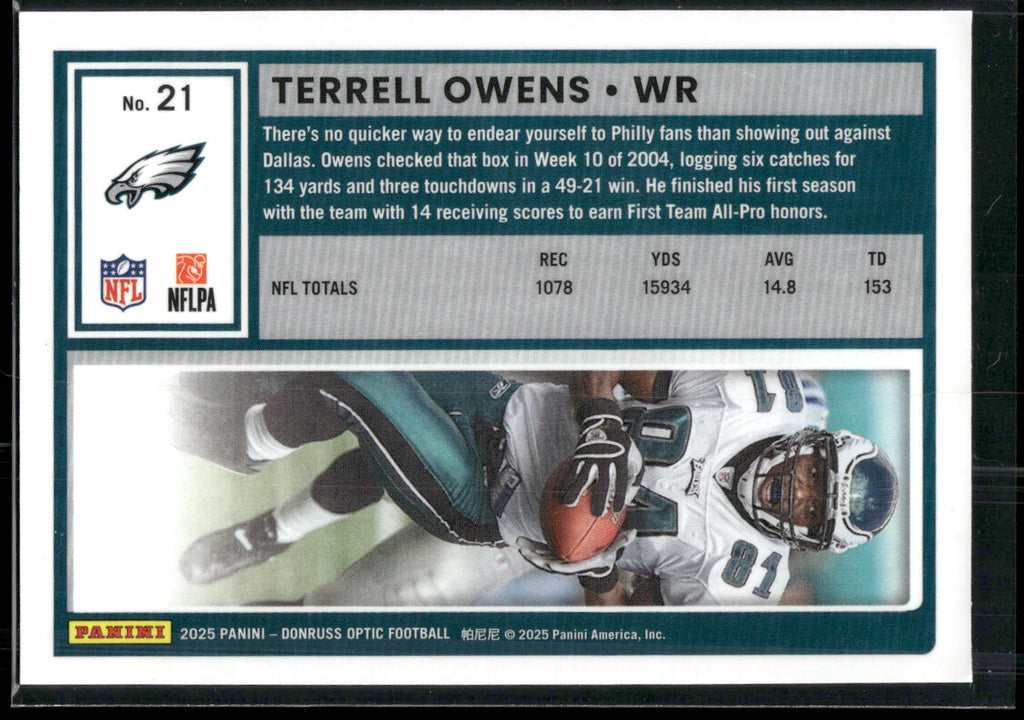 2025 Donruss Optic #21 Terrell Owens