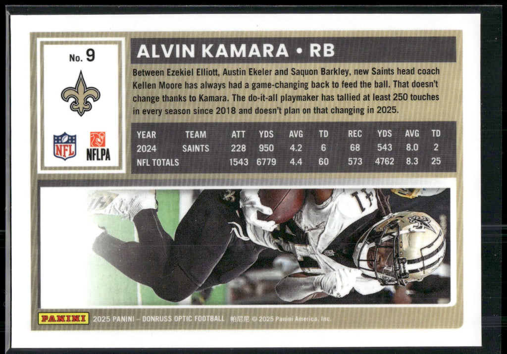 2025 Donruss Optic #9 Alvin Kamara