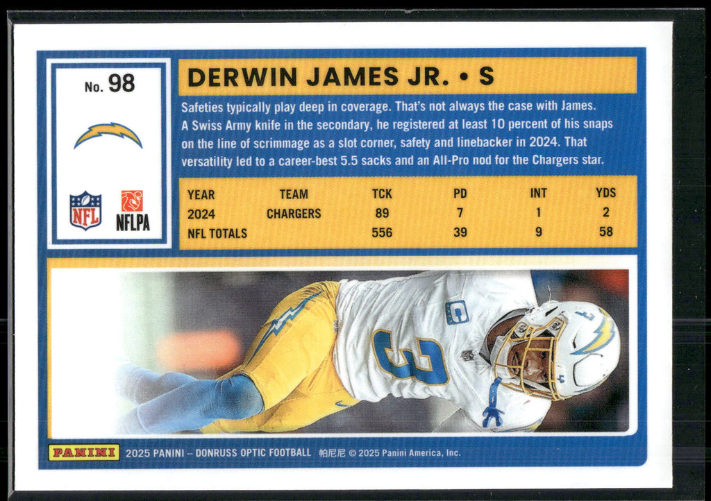 2025 Donruss Optic #98 Derwin James Jr.