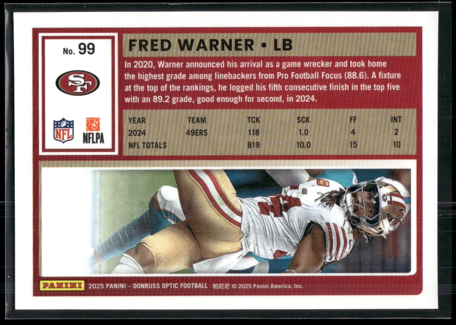 2025 Donruss Optic #99 Fred Warner