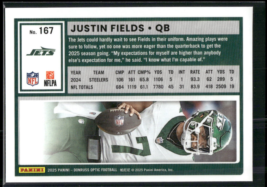 2025 Donruss Optic #167 Justin Fields