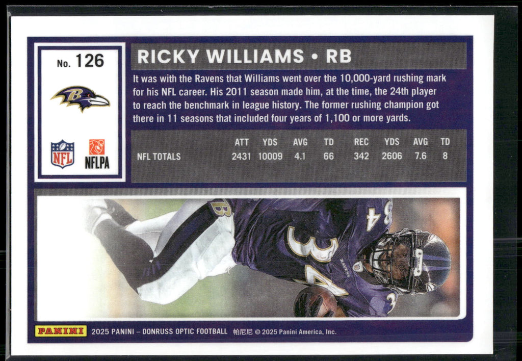 2025 Donruss Optic #126 Ricky Williams