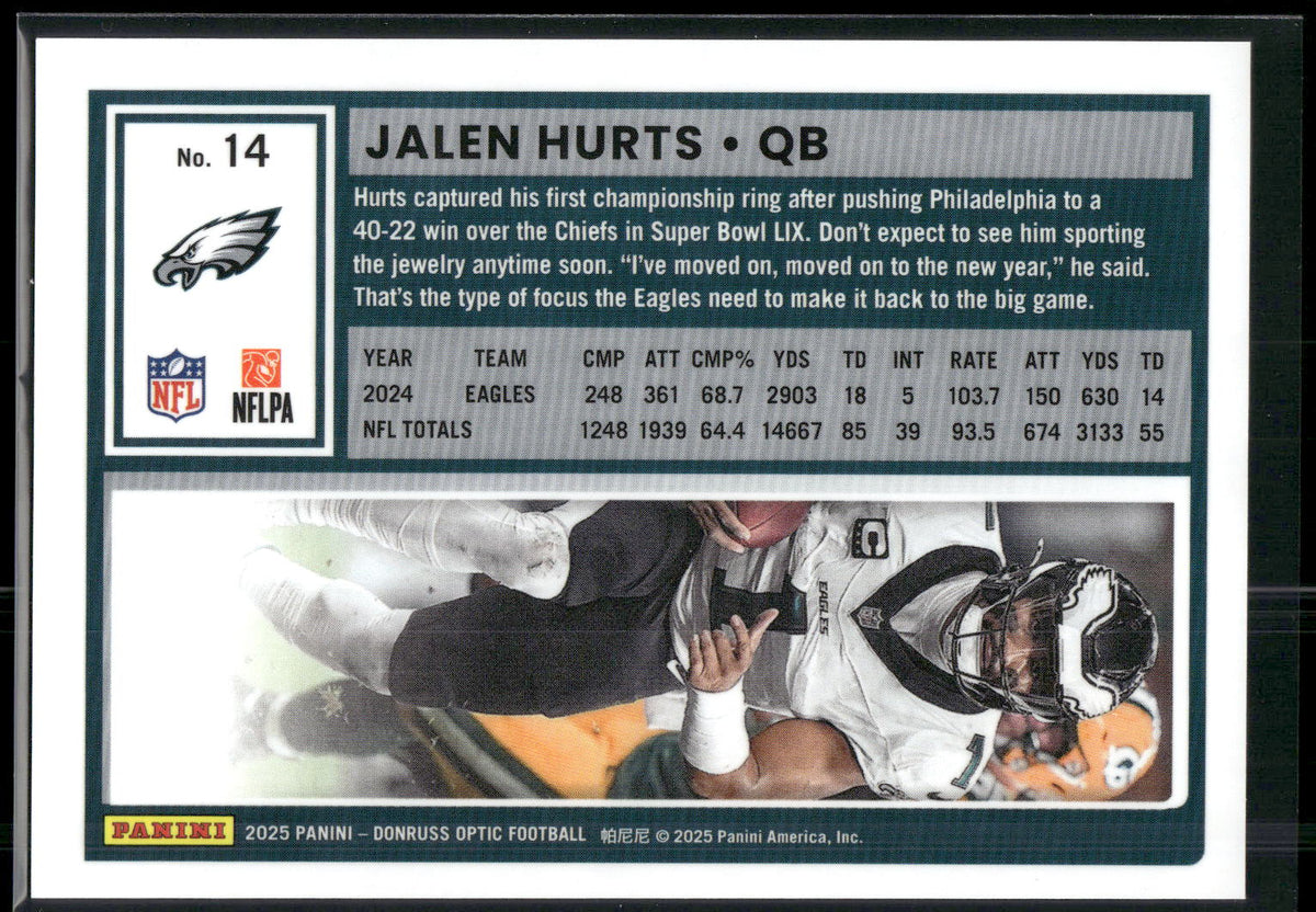 2025 Donruss Optic #14 Jalen Hurts
