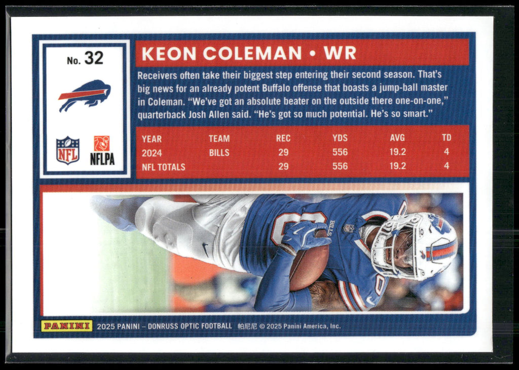 2025 Donruss Optic #32 Keon Coleman