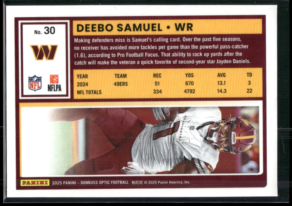 2025 Donruss Optic #30 Deebo Samuel