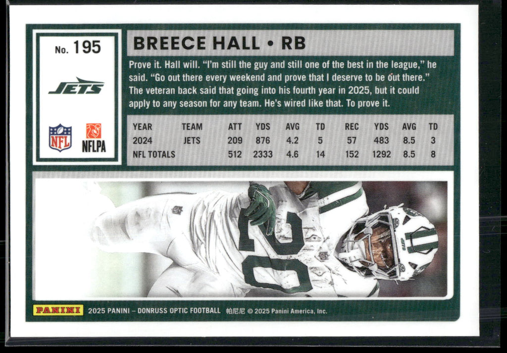 2025 Donruss Optic #195 Breece Hall