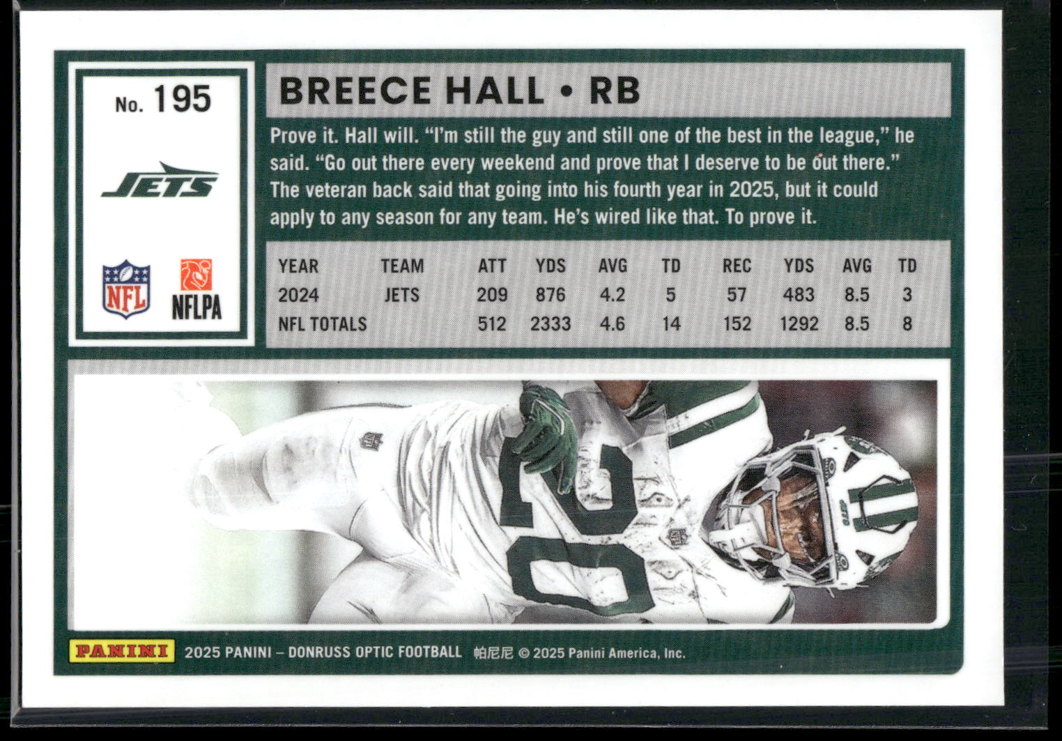 2025 Donruss Optic #195 Breece Hall