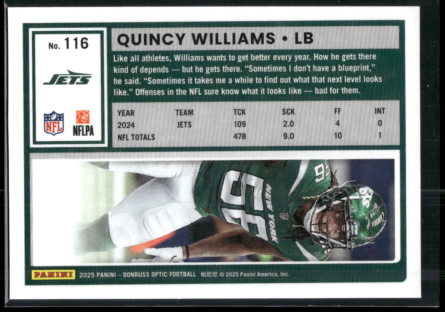 2025 Donruss Optic #116 Quincy Williams