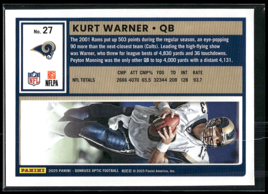 2025 Donruss Optic #27 Kurt Warner