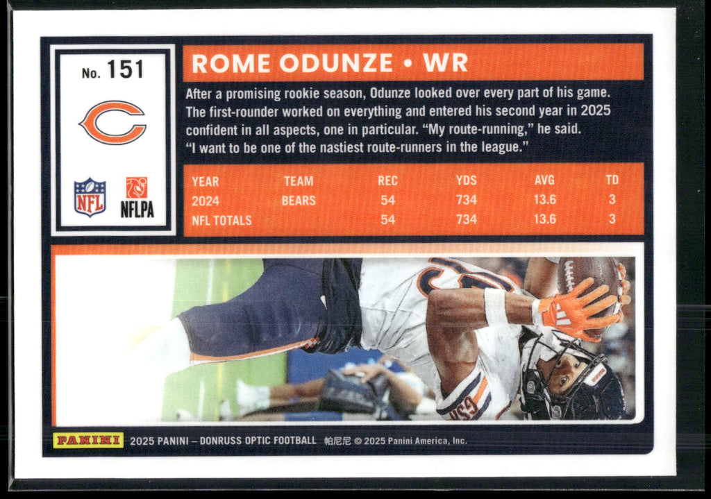 2025 Donruss Optic #151 Rome Odunze