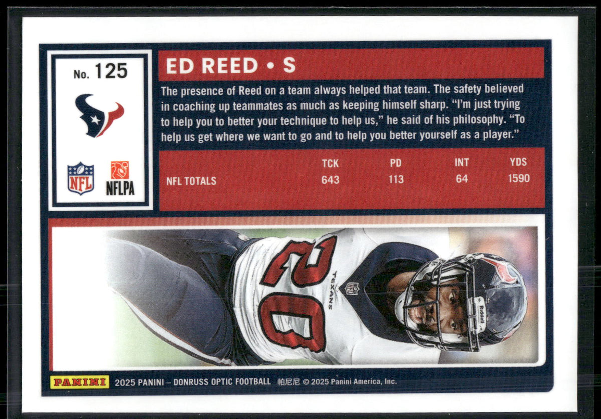 2025 Donruss Optic #125 Ed Reed