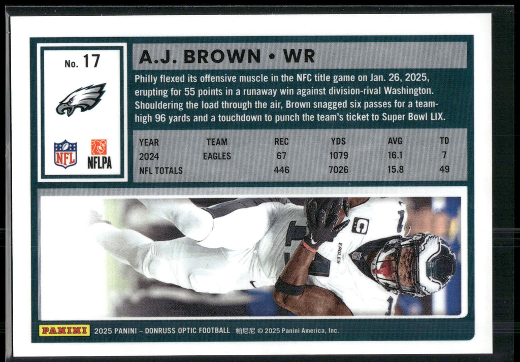 2025 Donruss Optic #17 A.J. Brown