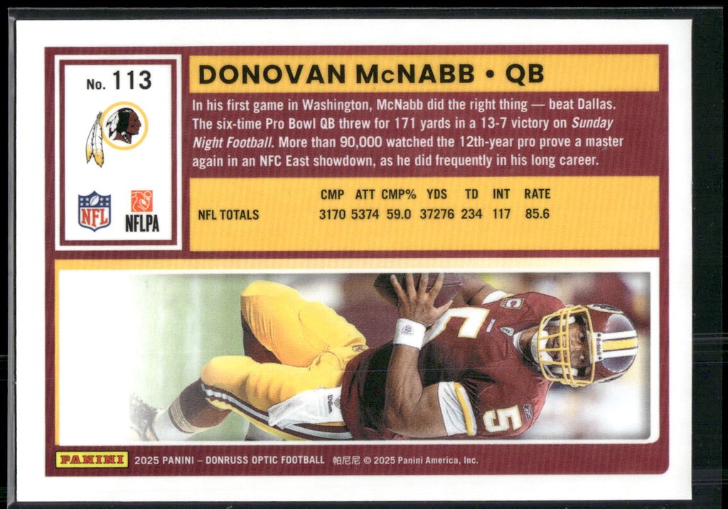 2025 Donruss Optic #113 Donovan McNabb