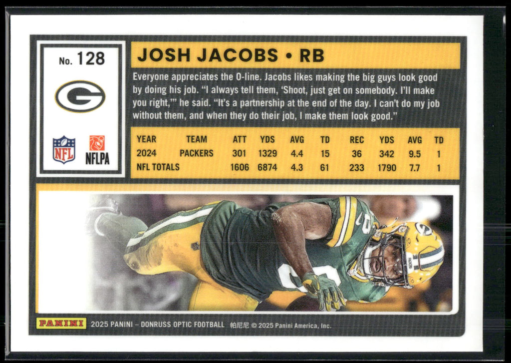 2025 Donruss Optic #128 Josh Jacobs