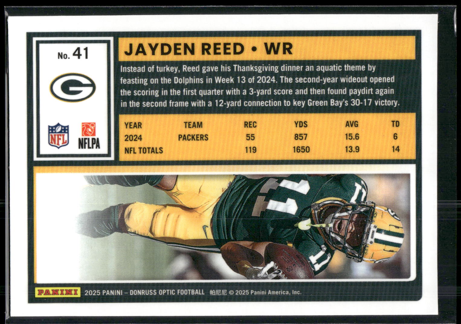 2025 Donruss Optic #41 Jayden Reed