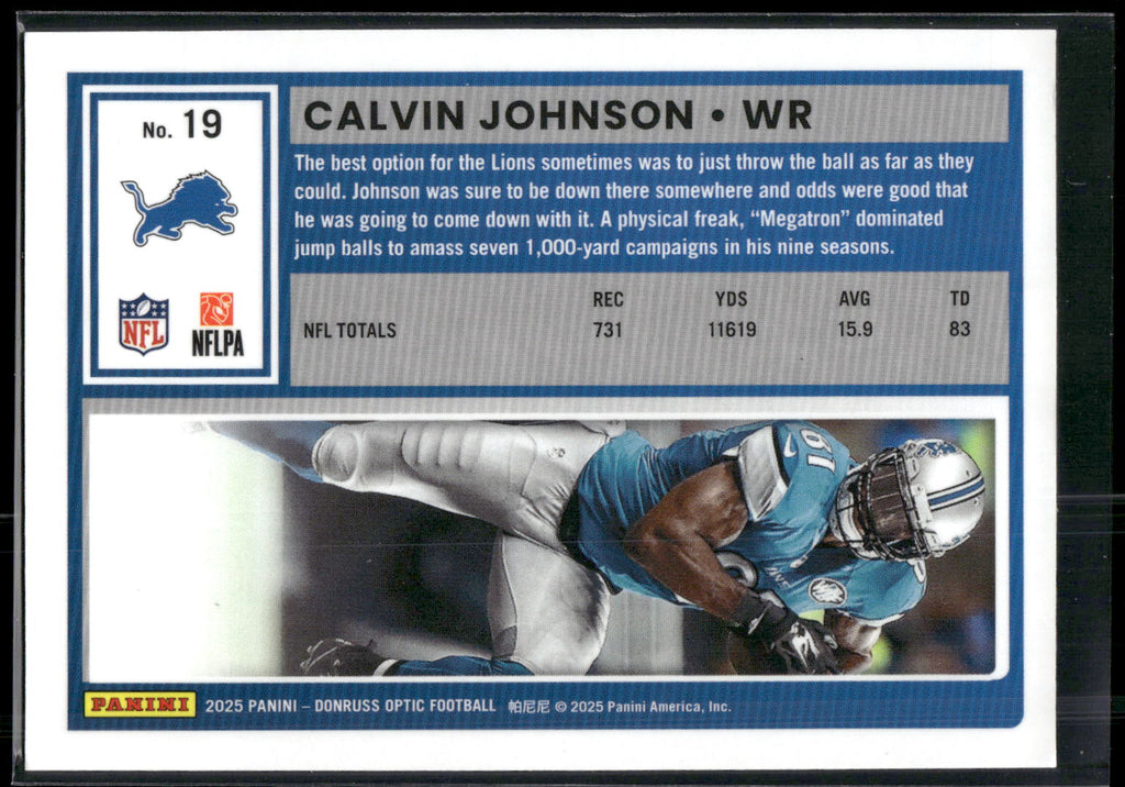 2025 Donruss Optic #19 Calvin Johnson
